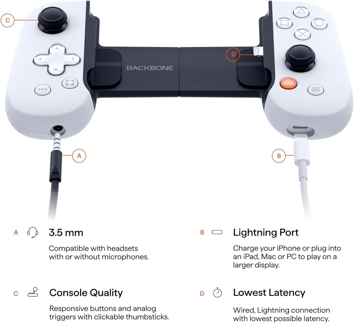 BACKBONE One Mobile Gaming Controller for iPhone (Lightning 