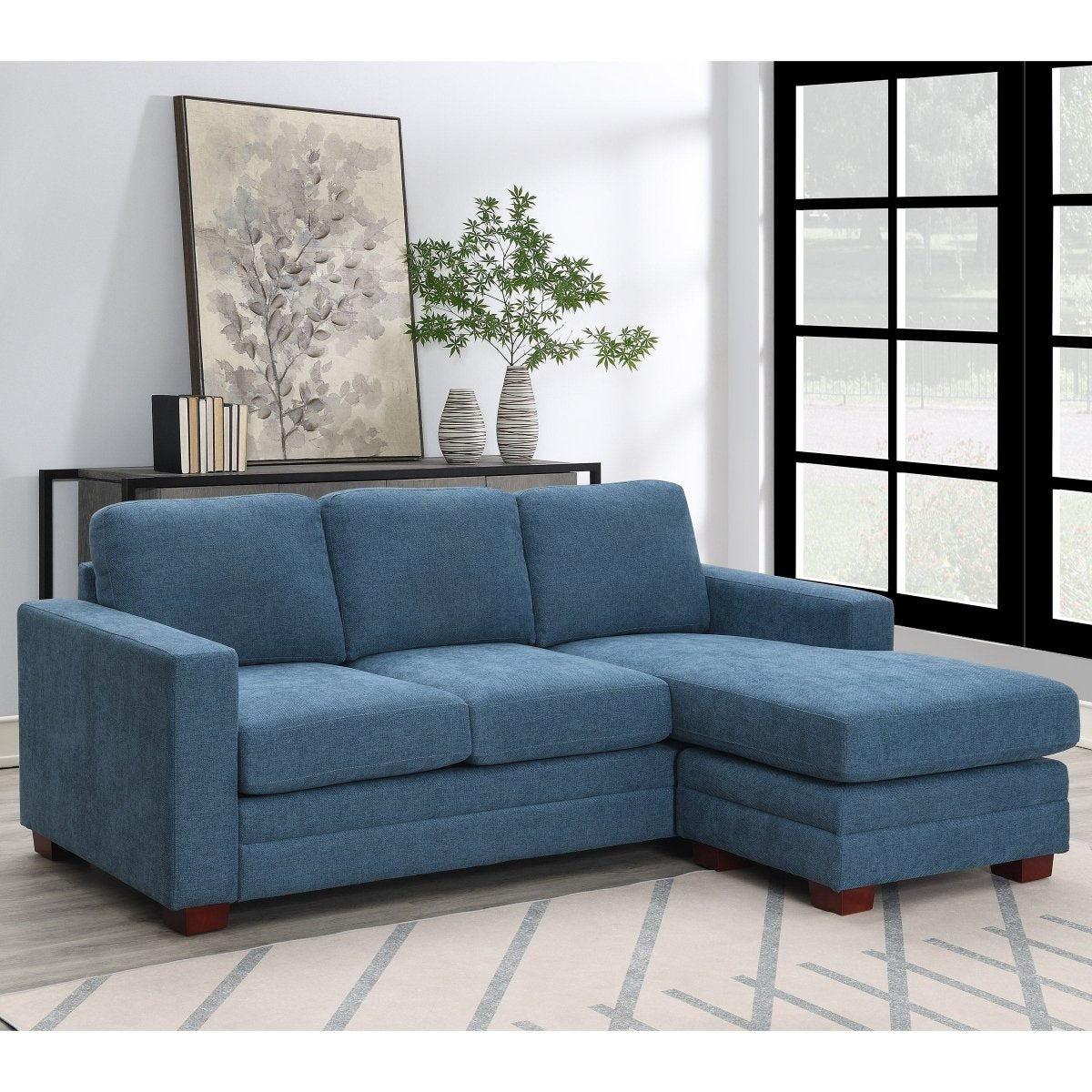 Bretton Fabric Sofa with Reversible Chaise - Alpine Outlets