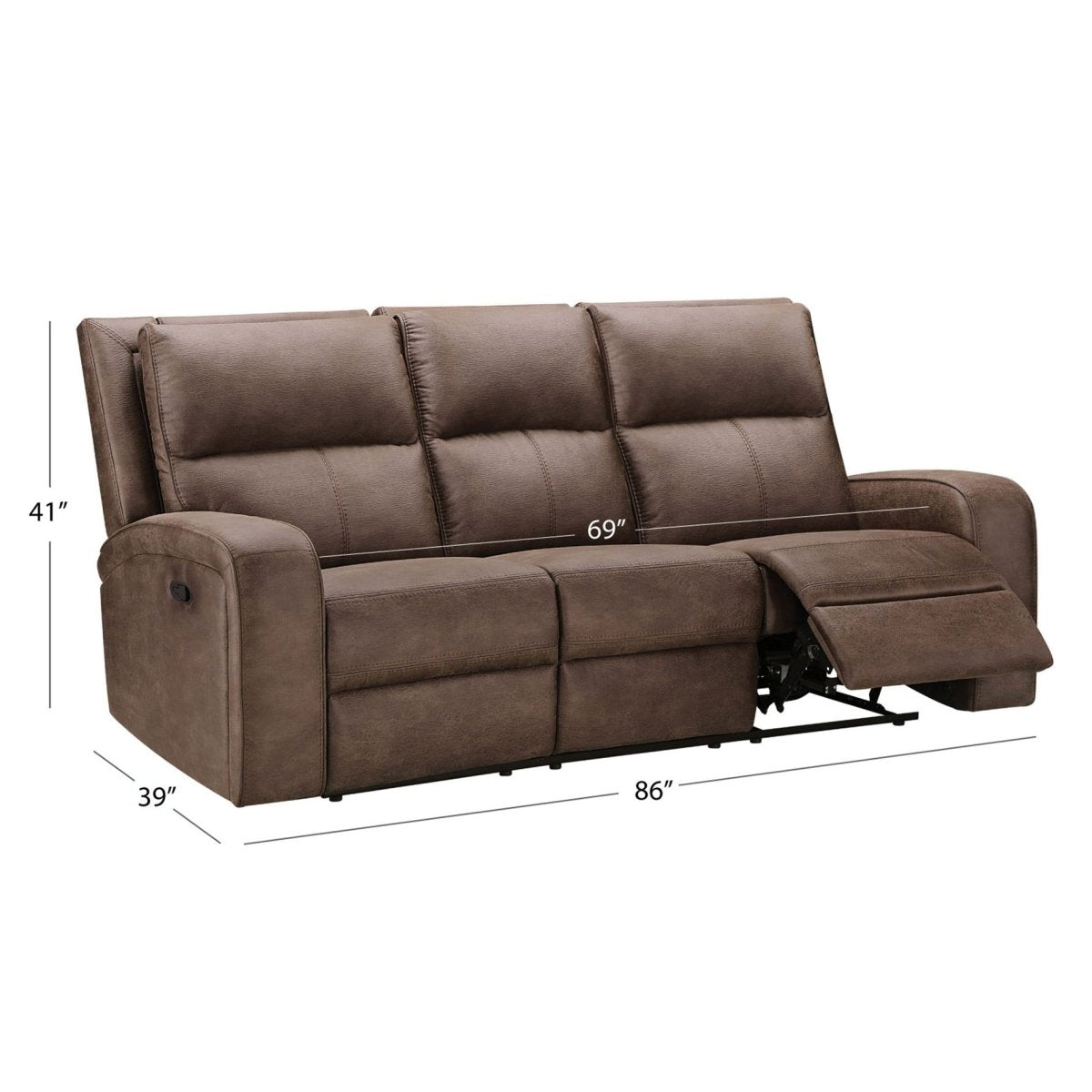 Bryce Fabric Manual Reclining Sofa - Alpine Outlets