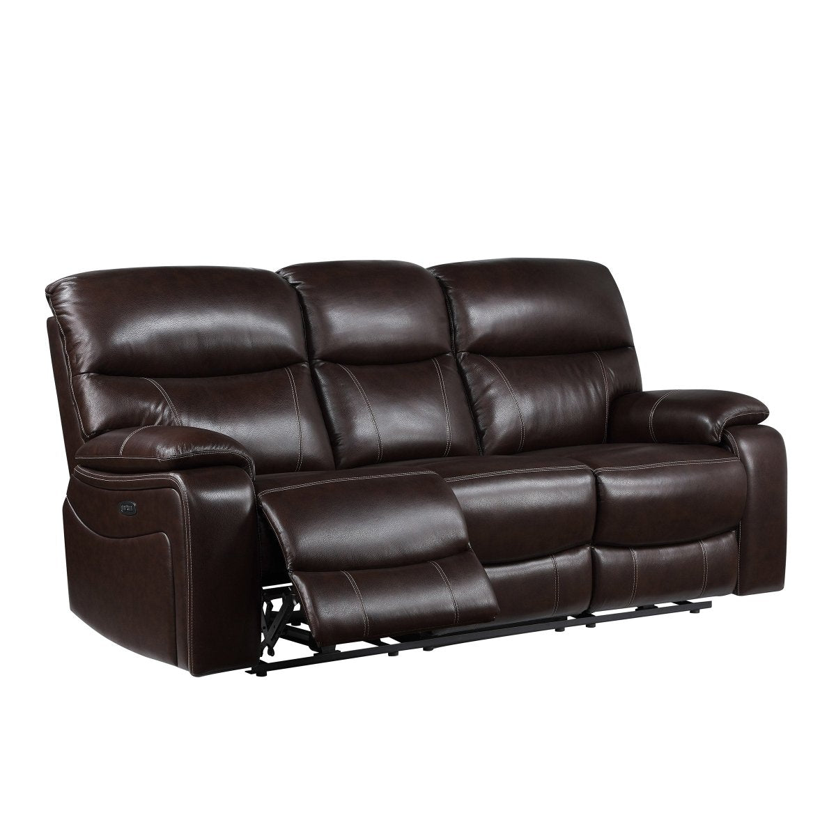 Fallon Leather Power Reclining Sofa with Power Headrests - Alpine Outlets