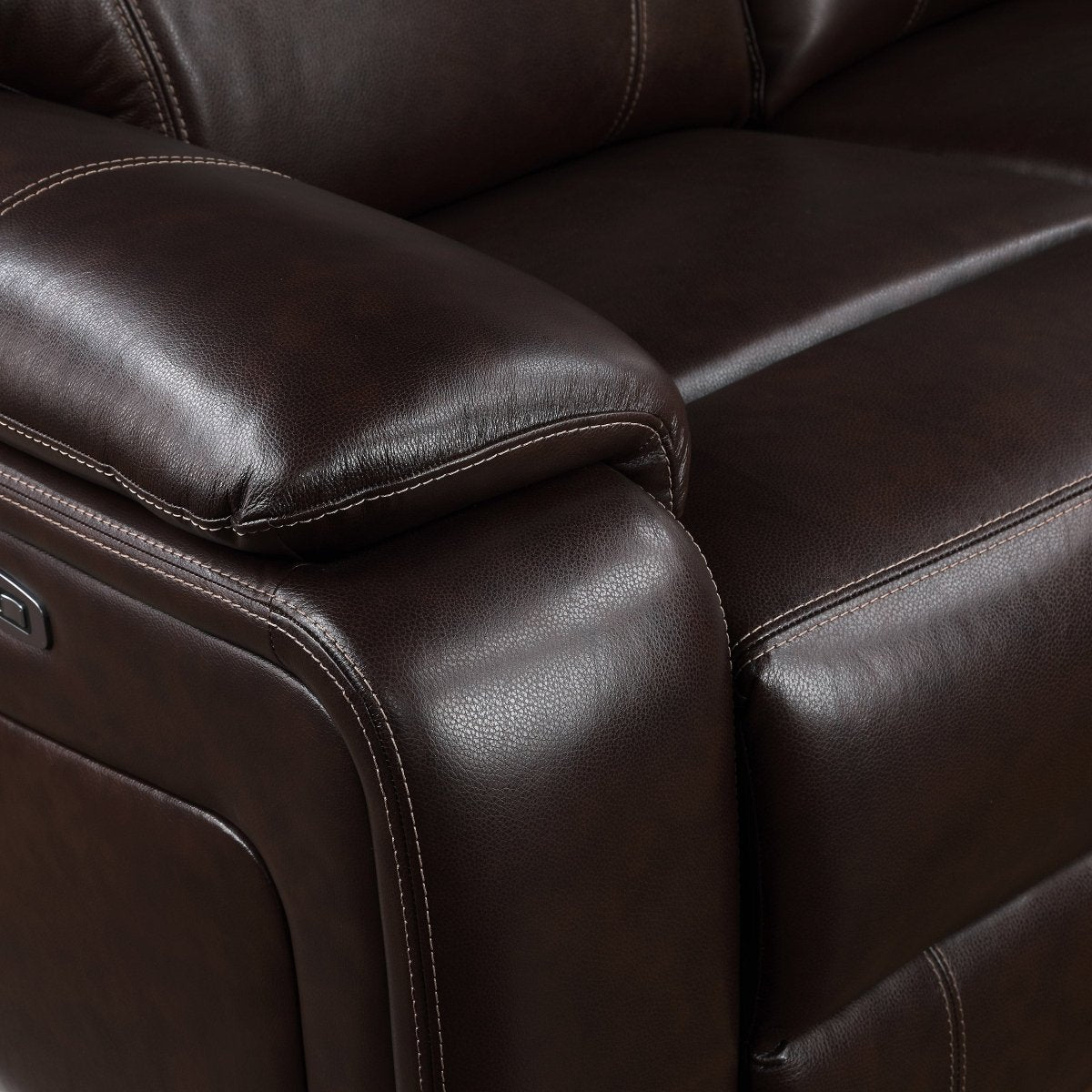 Fallon Leather Power Reclining Sofa with Power Headrests - Alpine Outlets
