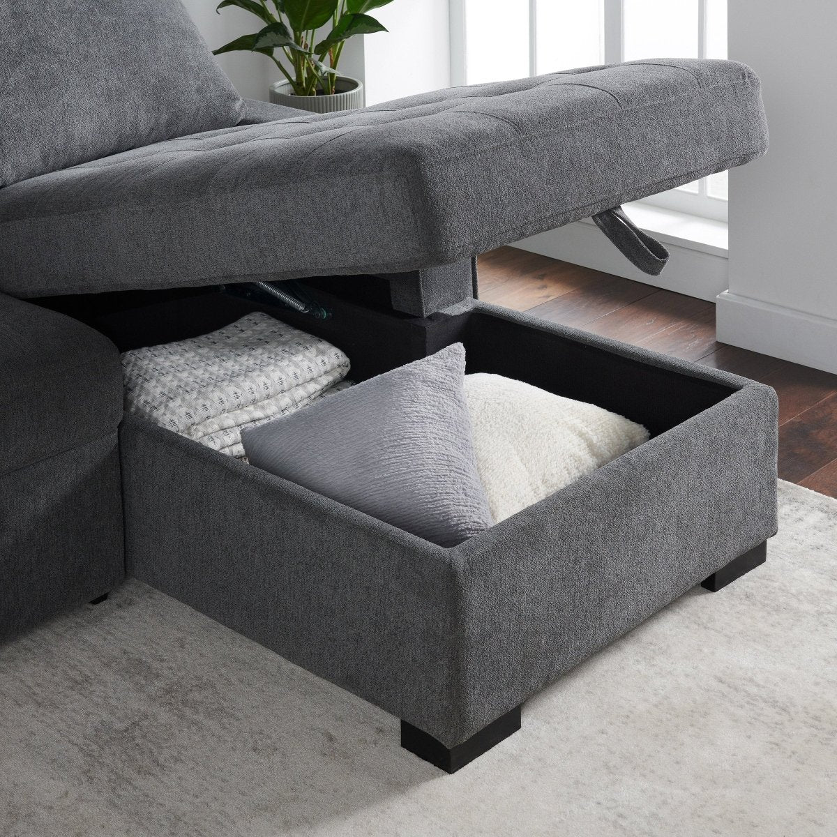 Kendale Sleeper Sofa with Storage Chaise - Alpine Outlets