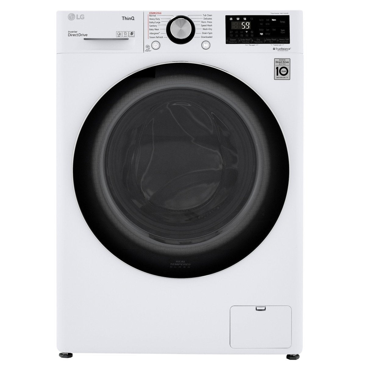 LG 2.4 Cu. Ft. Wi-Fi Enabled Compact Front Load All-In-One Washer/Dryer Combo with Built-In Intelligence - Alpine Outlets