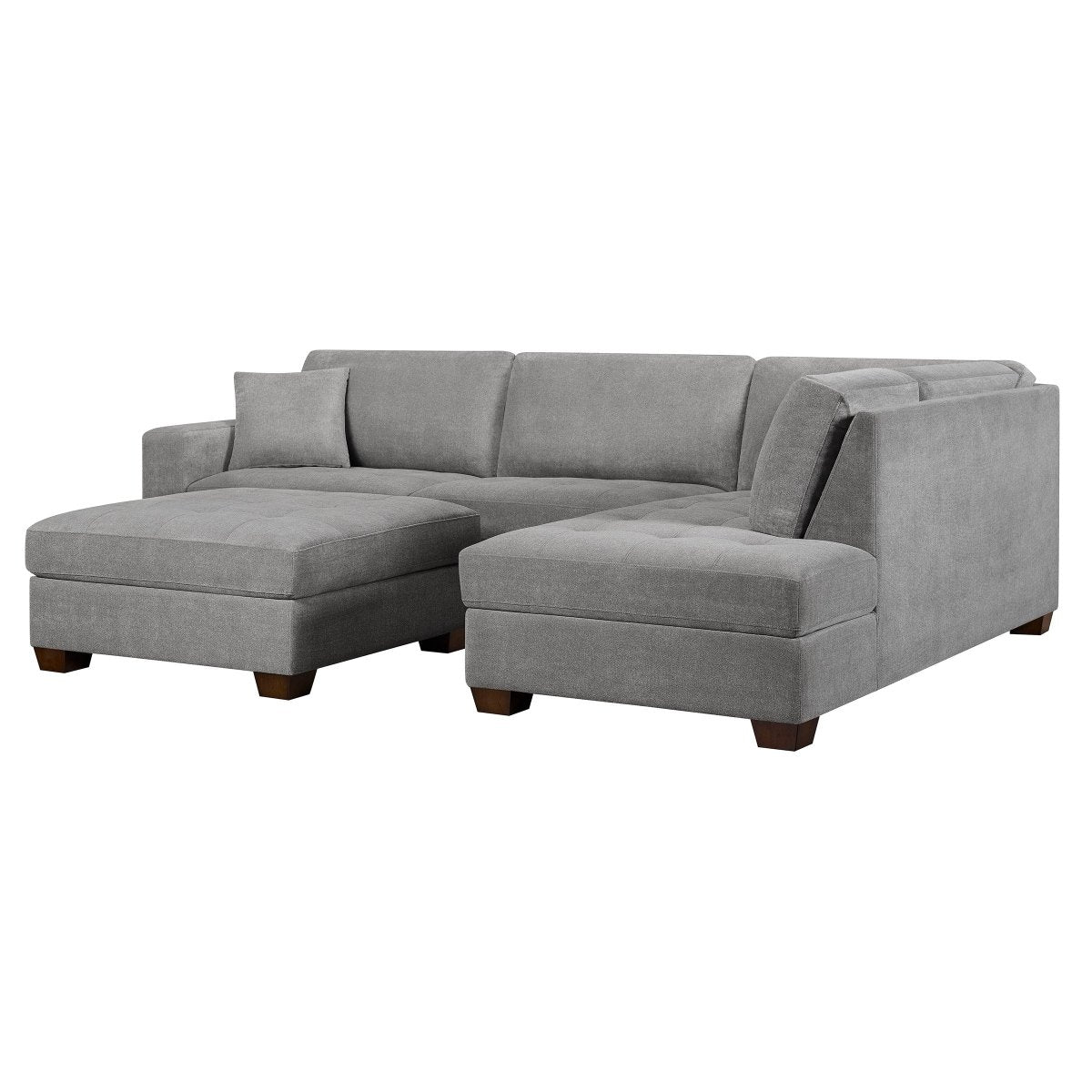 Miles Fabric Sectional with Ottoman - Alpine Outlets
