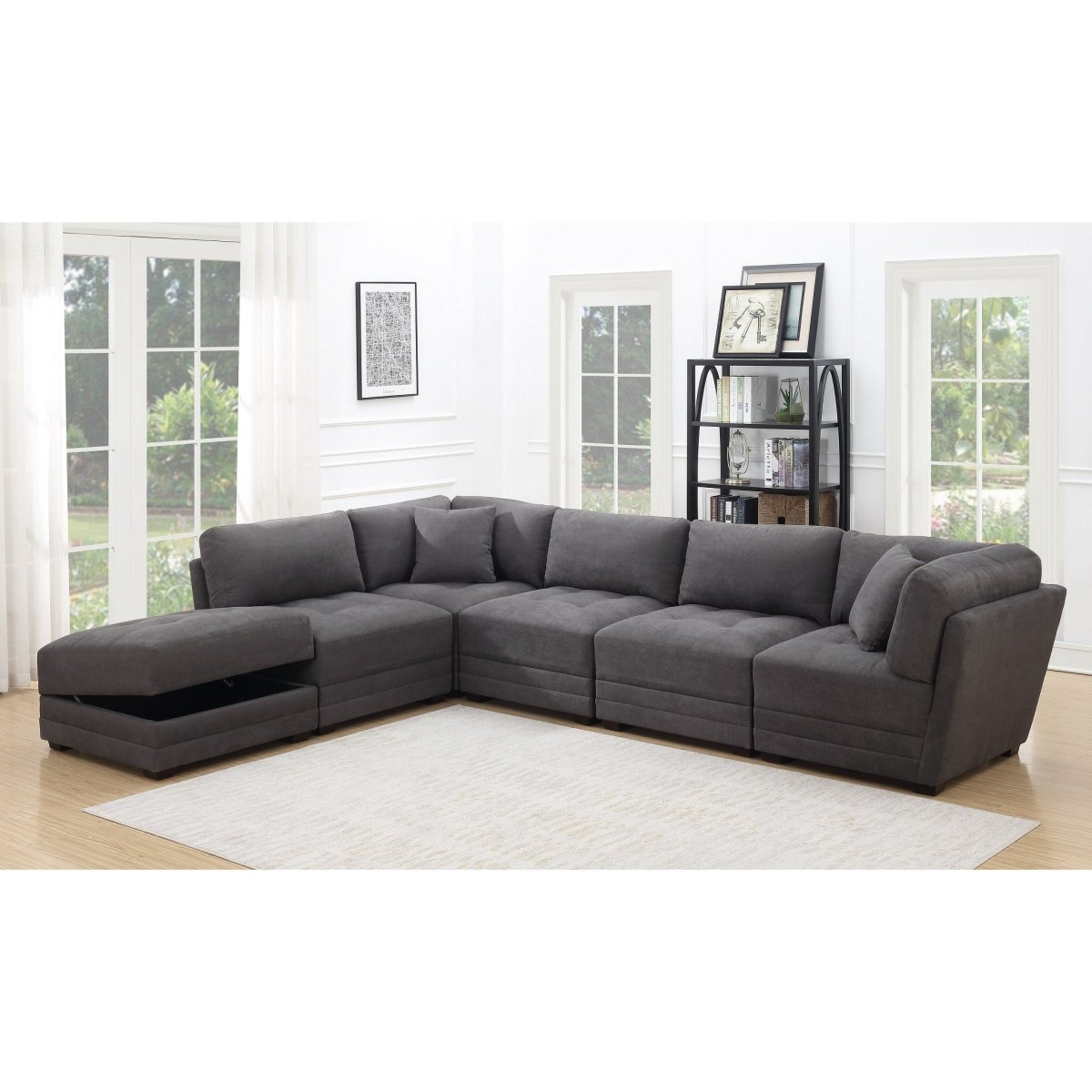 Norris 6-Piece Fabric Modular Sectional - Alpine Outlets