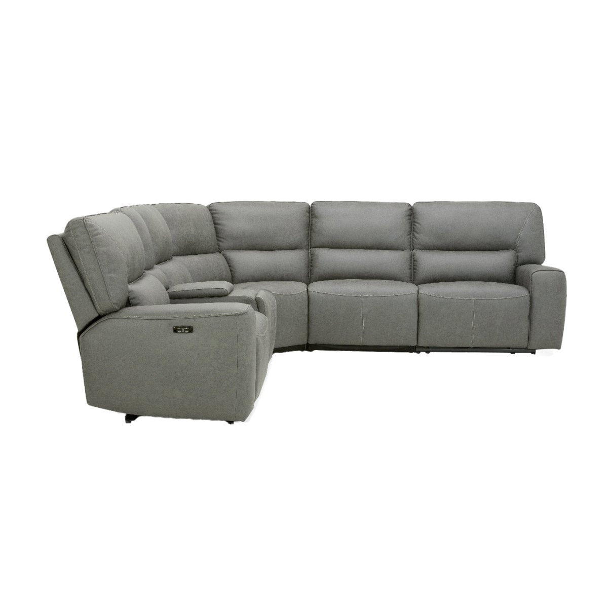 Sweeney 6-Piece Fabric Power Reclining Sectional with Power Headrests - Alpine Outlets