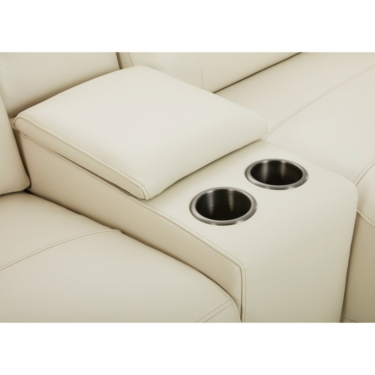 Tampa Leather Power Reclining Sectional with Power Headrest - Alpine Outlets