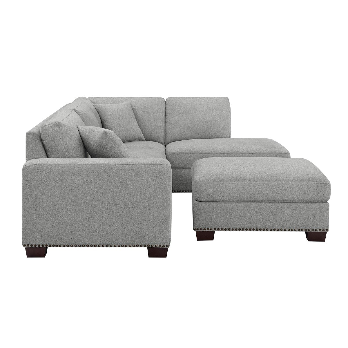 Thomasville Artesia Fabric Sectional with Ottoman - Alpine Outlets