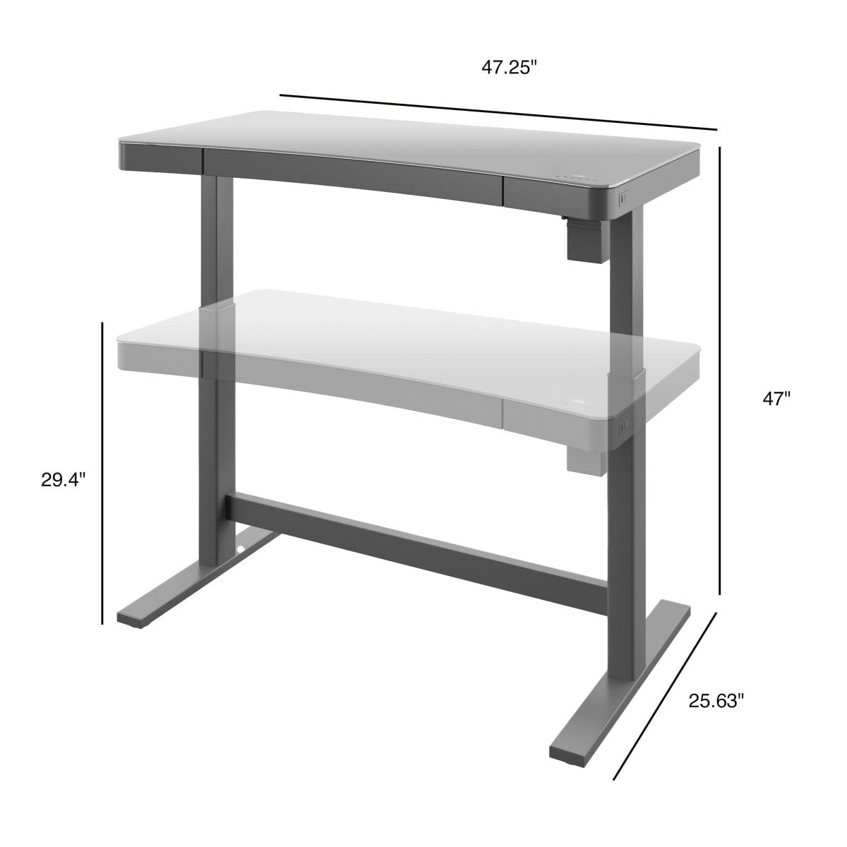 Tresanti 47" Adjustable Height Desk - Alpine Outlets