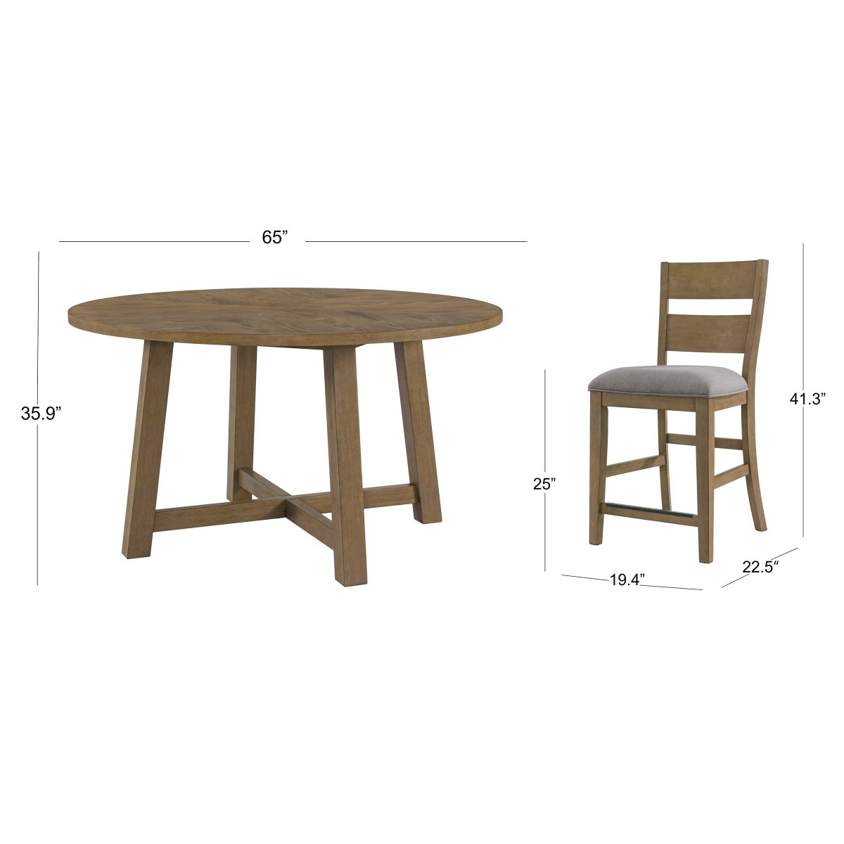 Wellington 7-Piece Counter Height Dining Set - Alpine Outlets