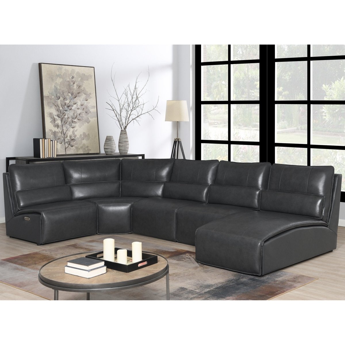 Williamton Leather Modular Power Reclining Sectional - Alpine Outlets